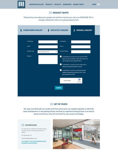 ODC Glass Quote page ODC Glass Quote page