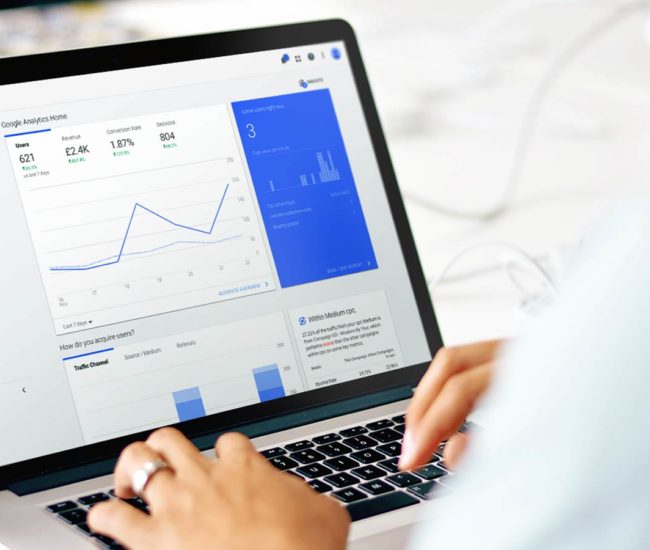 Google Analytics on a laptop