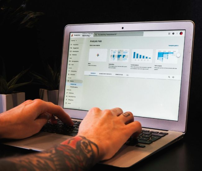 GA4 on laptop