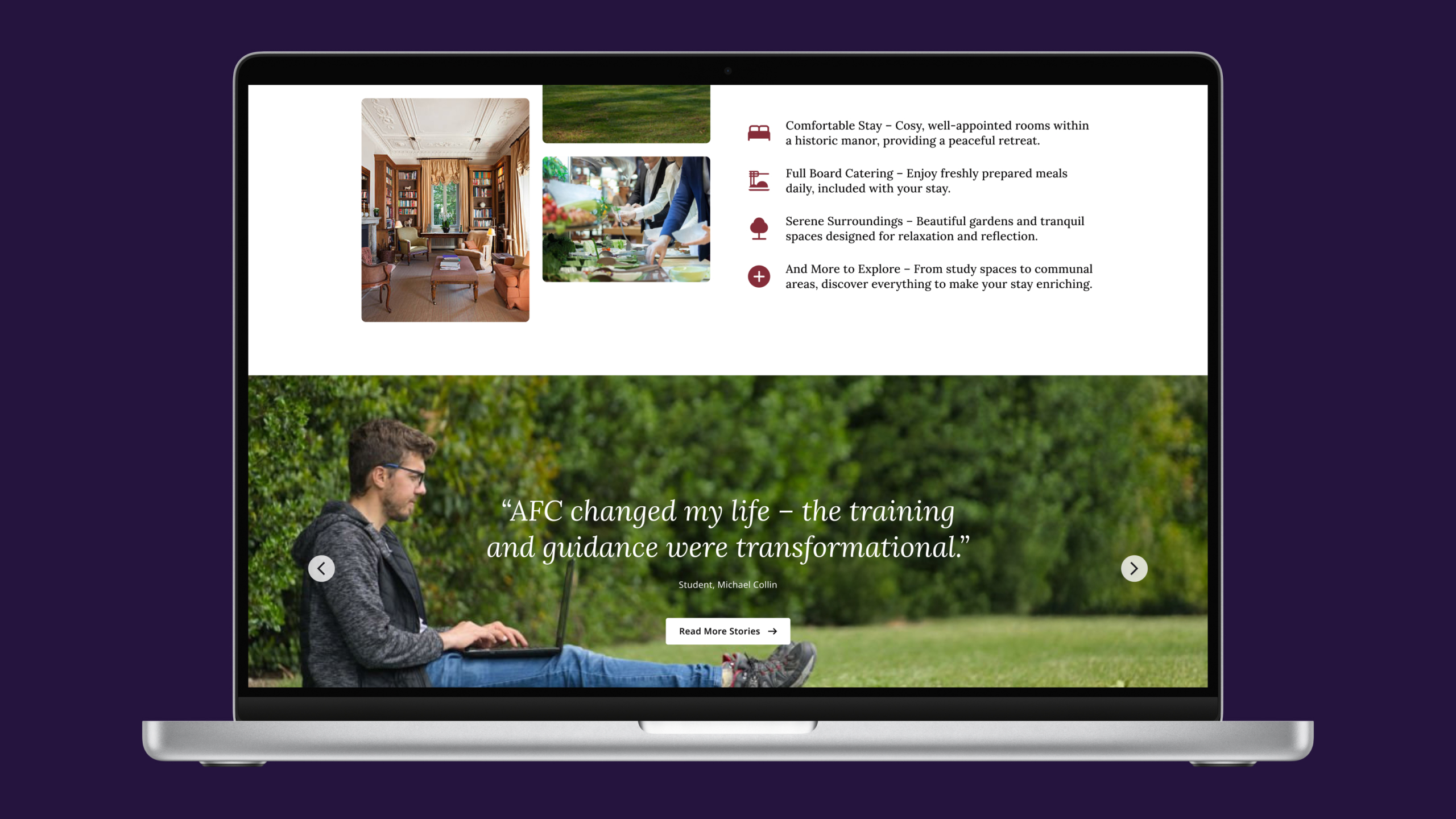 Arthur Findlay College on desktop